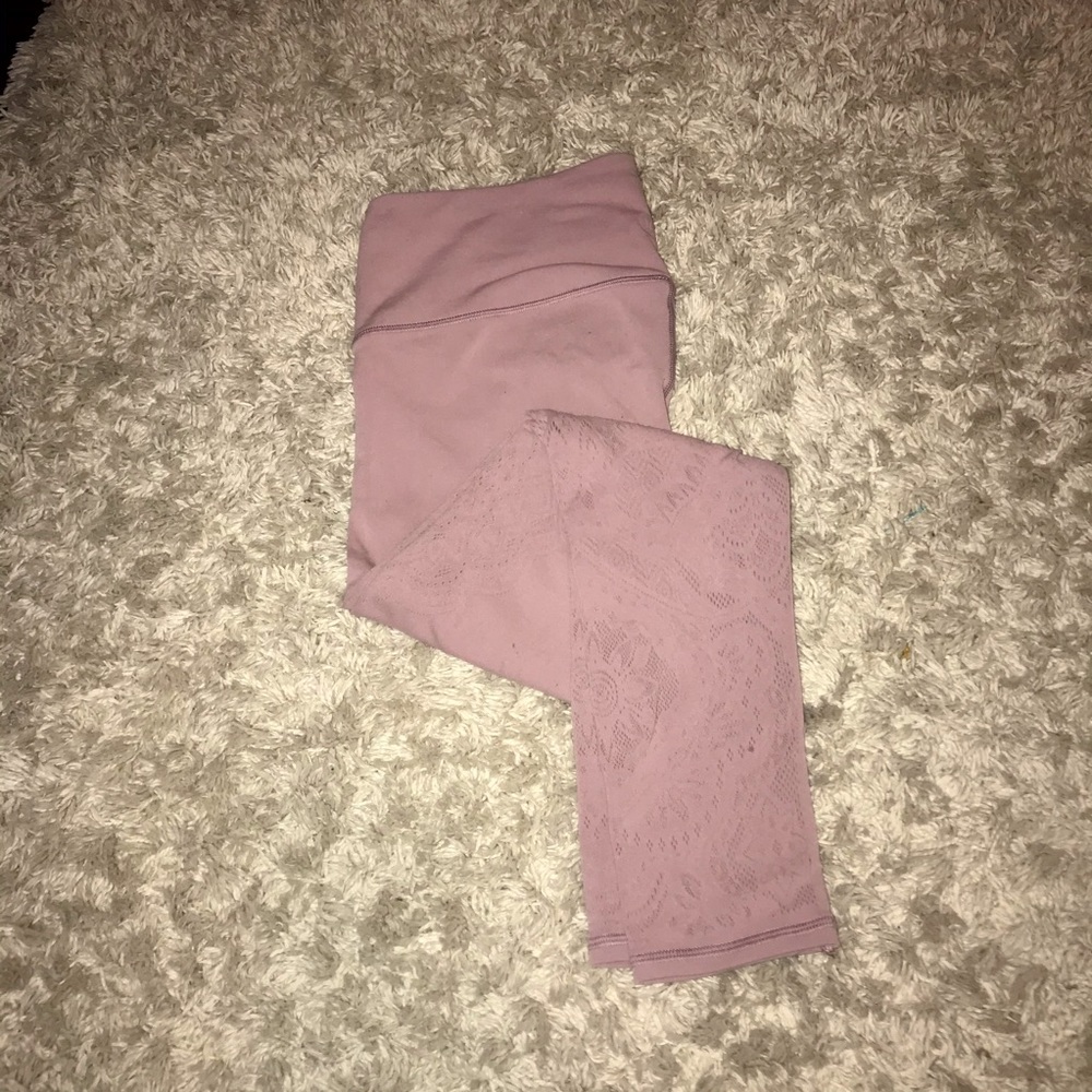 Lululemon lace leggings (Pink/purple)